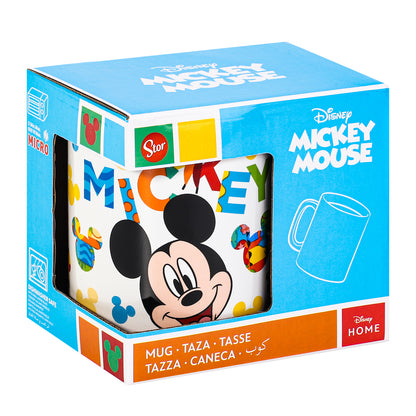 Disney Mickey Mouse 11oz Ceramic Mug – Colourful Mickey 325ml Coffee Cup, Dishwasher & Microwave Safe, Officially Licensed Gift for Kids & Adults