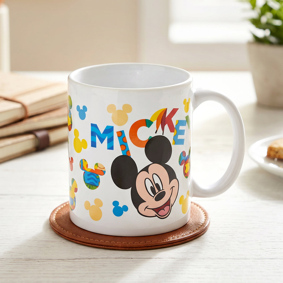 Disney Mickey Mouse 11oz Ceramic Mug – Colourful Mickey 325ml Coffee Cup, Dishwasher & Microwave Safe, Officially Licensed Gift for Kids & Adults