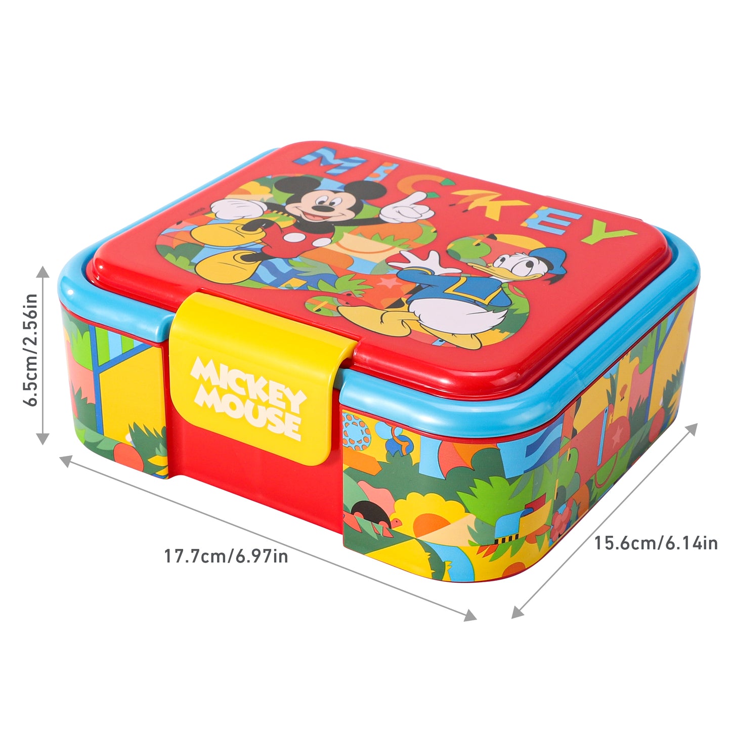 Disney Mickey Mouse Kids Lunch Box with Compartment - BPA Free Bento Boxes