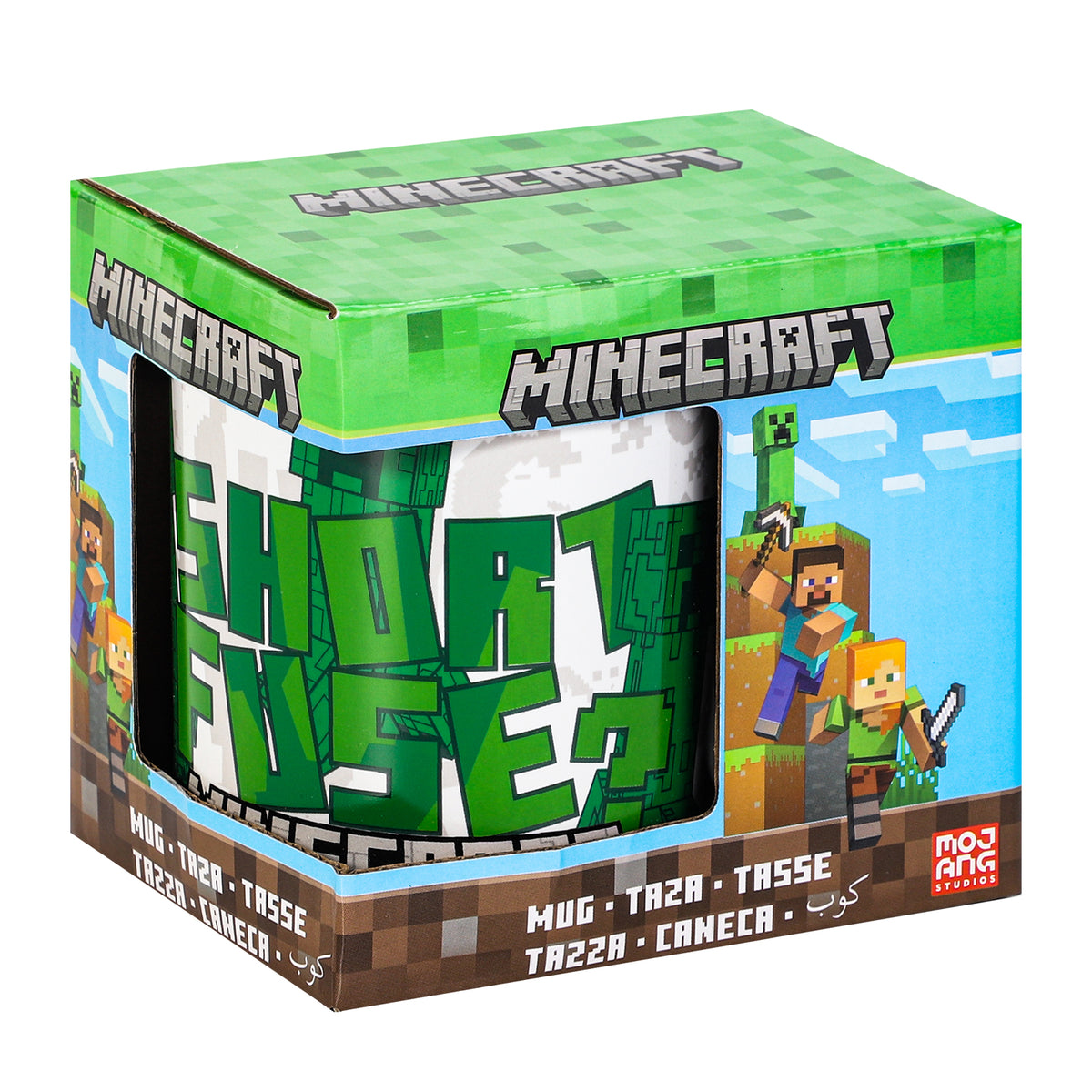 Minecraft Creeper 11oz Ceramic Mug – 325ml Coffee Cup, Dishwasher & Microwave Safe, Officially Licensed Gift for Kids & Adults