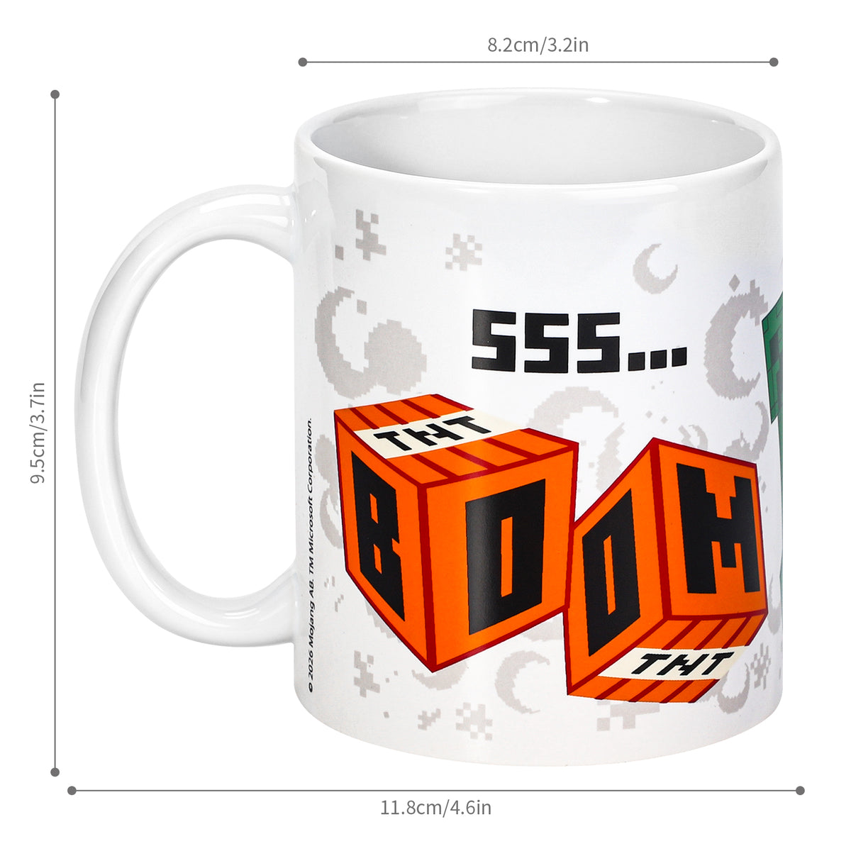 Minecraft Creeper 11oz Ceramic Mug – 325ml Coffee Cup, Dishwasher & Microwave Safe, Officially Licensed Gift for Kids & Adults
