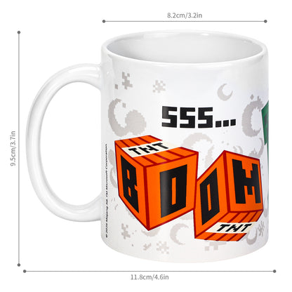 Minecraft Creeper 11oz Ceramic Mug – 325ml Coffee Cup, Dishwasher & Microwave Safe, Officially Licensed Gift for Kids & Adults