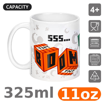 Minecraft Creeper 11oz Ceramic Mug – 325ml Coffee Cup, Dishwasher & Microwave Safe, Officially Licensed Gift for Kids & Adults