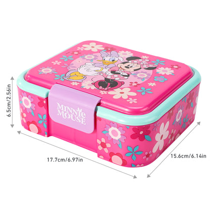 Disney Minnie Mouse Kids Lunch Box with Compartment - BPA Free Bento Boxes
