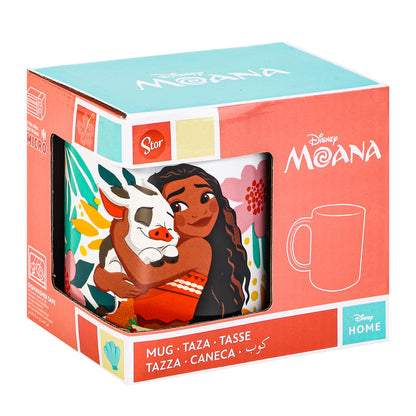 Disney Moana 11oz Ceramic Mug – Moana & Pua Tropical 325ml Coffee Cup, Dishwasher & Microwave Safe, Officially Licensed Gift for Kids & Adults