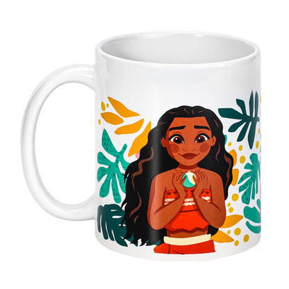 Disney Moana 11oz Ceramic Mug – Moana & Pua Tropical 325ml Coffee Cup, Dishwasher & Microwave Safe, Officially Licensed Gift for Kids & Adults