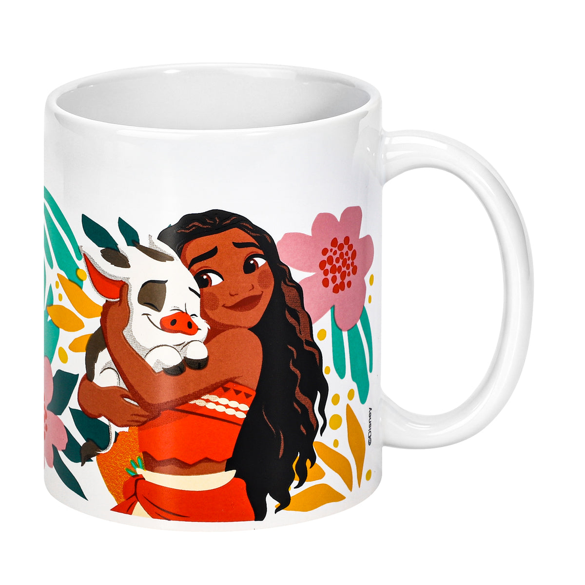 Disney Moana 11oz Ceramic Mug – Moana & Pua Tropical 325ml Coffee Cup, Dishwasher & Microwave Safe, Officially Licensed Gift for Kids & Adults