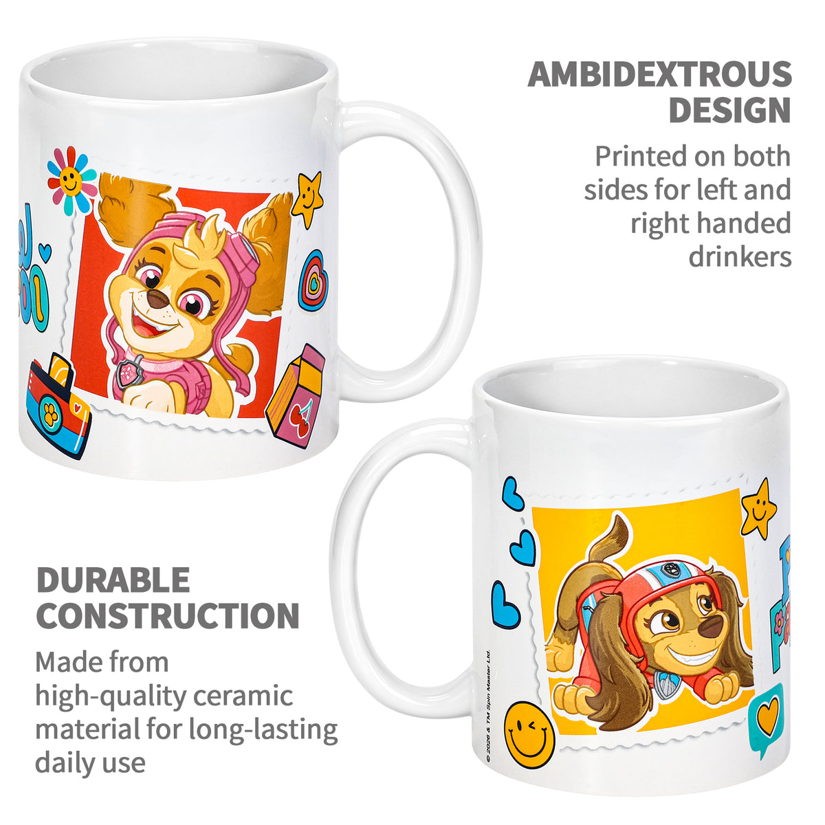 Paw Patrol Skye 11oz Ceramic Mug – Skye Polaroid-Style 325ml Coffee Cup, Dishwasher & Microwave Safe, Officially Licensed Gift for Kids & Adults