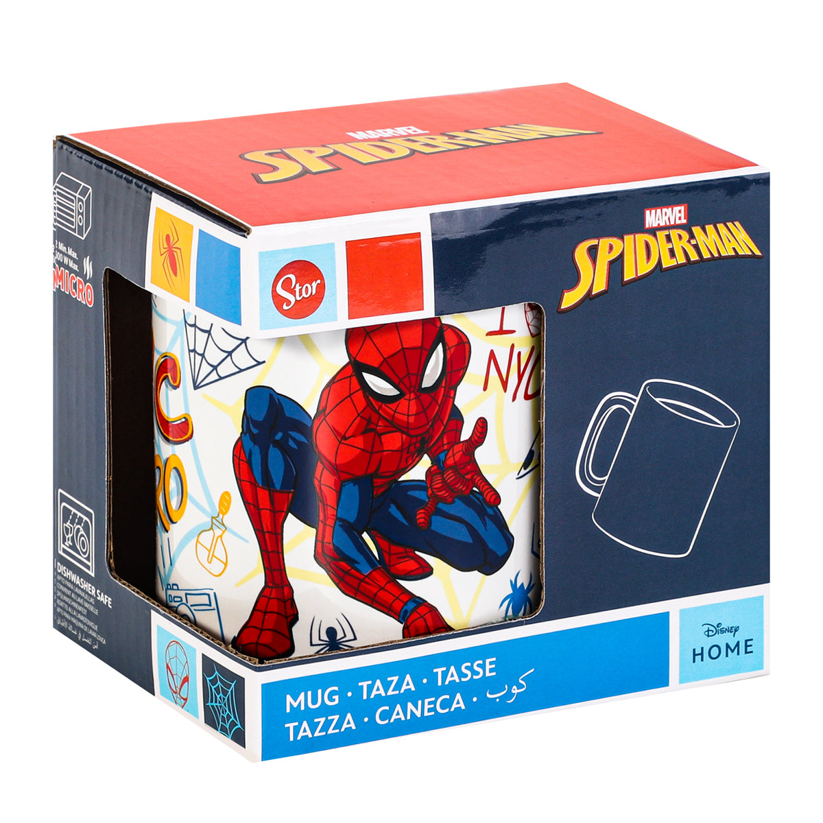 Marvel Spiderman 11oz Ceramic Mug – I Love NYC Hero 325ml Coffee Cup, Dishwasher & Microwave Safe, Officially Licensed Gift for Kids & Adults