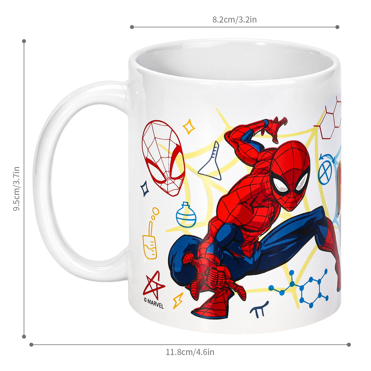Marvel Spiderman 11oz Ceramic Mug – I Love NYC Hero 325ml Coffee Cup, Dishwasher & Microwave Safe, Officially Licensed Gift for Kids & Adults