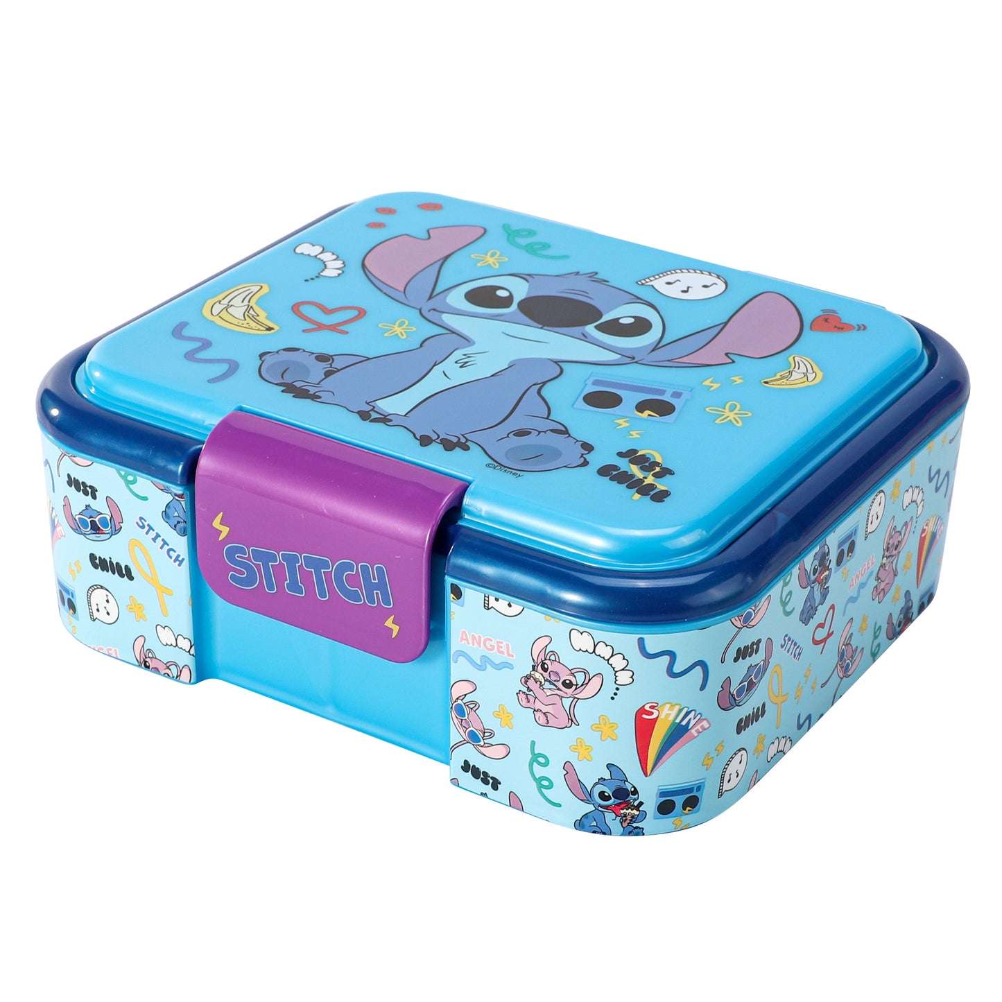 Disney Stitch Kids Lunch Box with Compartment - BPA Free Bento Boxes