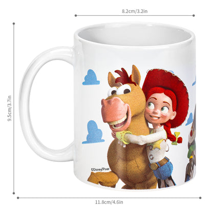 Disney Toy Story 11oz Ceramic Mug – Woody, Buzz & Jessie 325ml Coffee Cup, Dishwasher & Microwave Safe, Officially Licensed Gift for Kids & Adults
