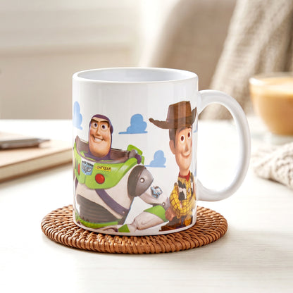 Disney Toy Story 11oz Ceramic Mug – Woody, Buzz & Jessie 325ml Coffee Cup, Dishwasher & Microwave Safe, Officially Licensed Gift for Kids & Adults