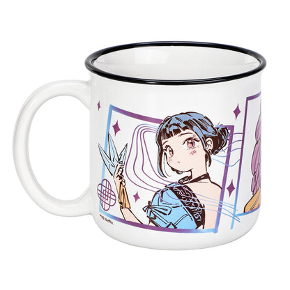 KPop Demon Hunters 14oz Ceramic Mug – Rumi & Zoey Huntrix 410ml Coffee Cup, Dishwasher & Microwave Safe, Officially Licensed Netflix Gift for Kids & Adults