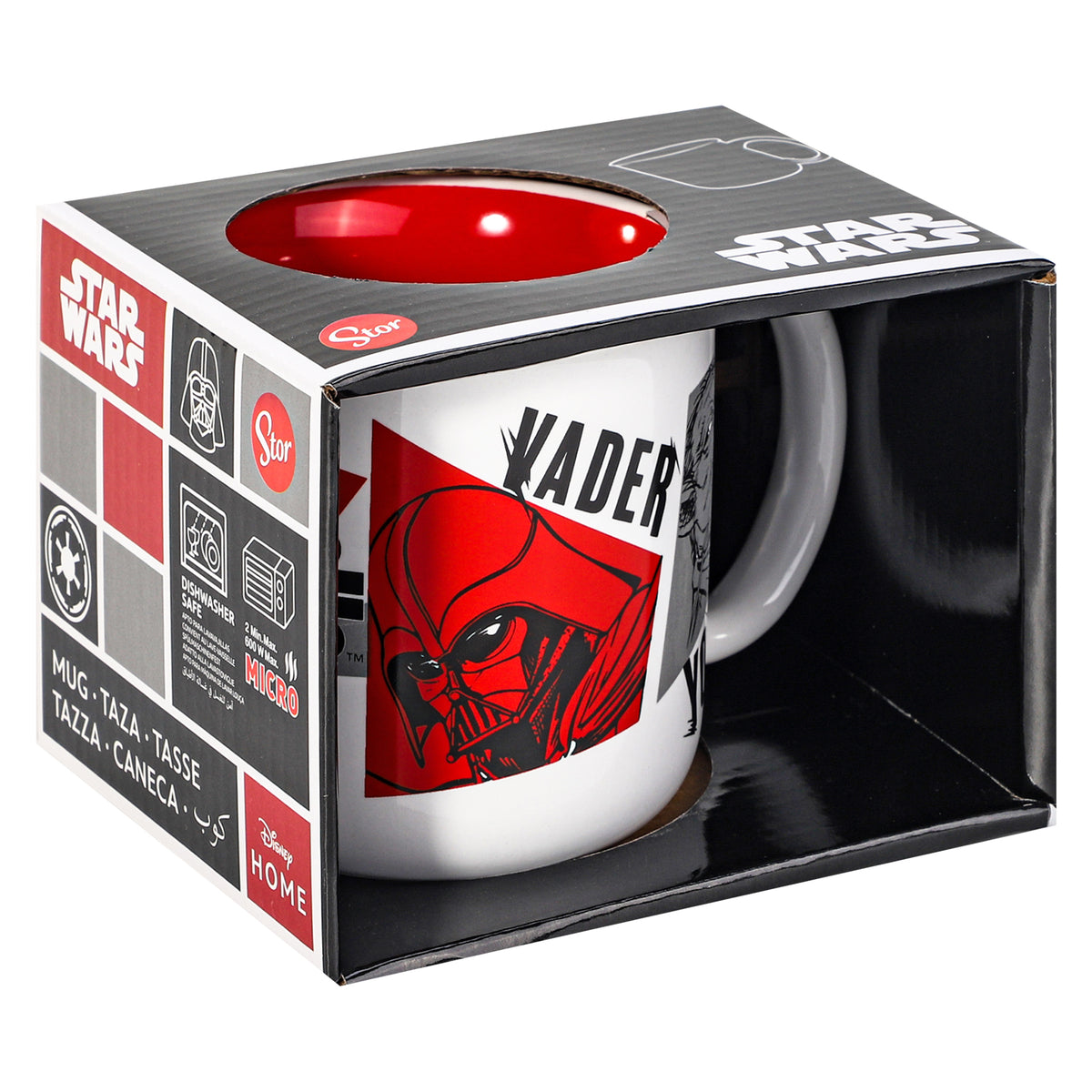 Star Wars 14oz Ceramic Mug – Darth Vader, Yoda, Boba Fett & R2-D2 410ml Coffee Cup, Dishwasher & Microwave Safe, Officially Licensed Gift for Kids & Adults