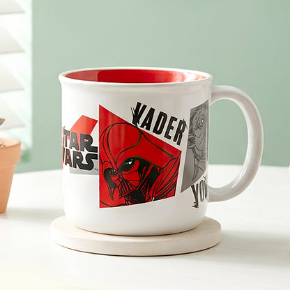 Star Wars 14oz Ceramic Mug – Darth Vader, Yoda, Boba Fett & R2-D2 410ml Coffee Cup, Dishwasher & Microwave Safe, Officially Licensed Gift for Kids & Adults
