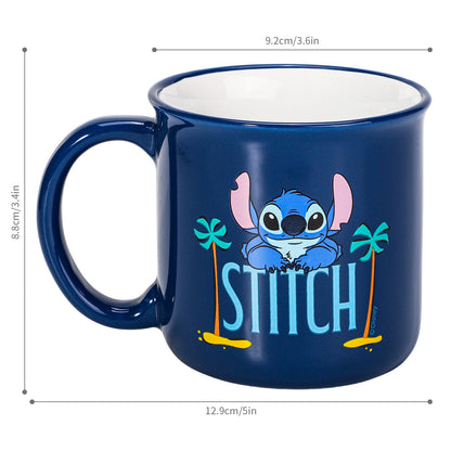 Disney Lilo & Stitch 14oz Ceramic Mug – Greetings from Hawaii 410ml Coffee Cup, Dishwasher & Microwave Safe, Officially Licensed Gift for Kids & Adults