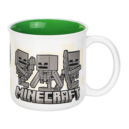 Minecraft 14oz Ceramic Mug – Bones to Be Wild Skeleton 410ml Coffee Cup, Dishwasher & Microwave Safe, Officially Licensed Gift for Kids & Adults