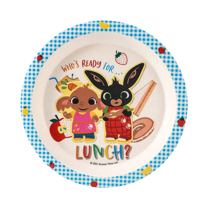 Bing 3Pcs Wooden Kids - Plate, Bowl and Tumbler Lunch Dinner Set