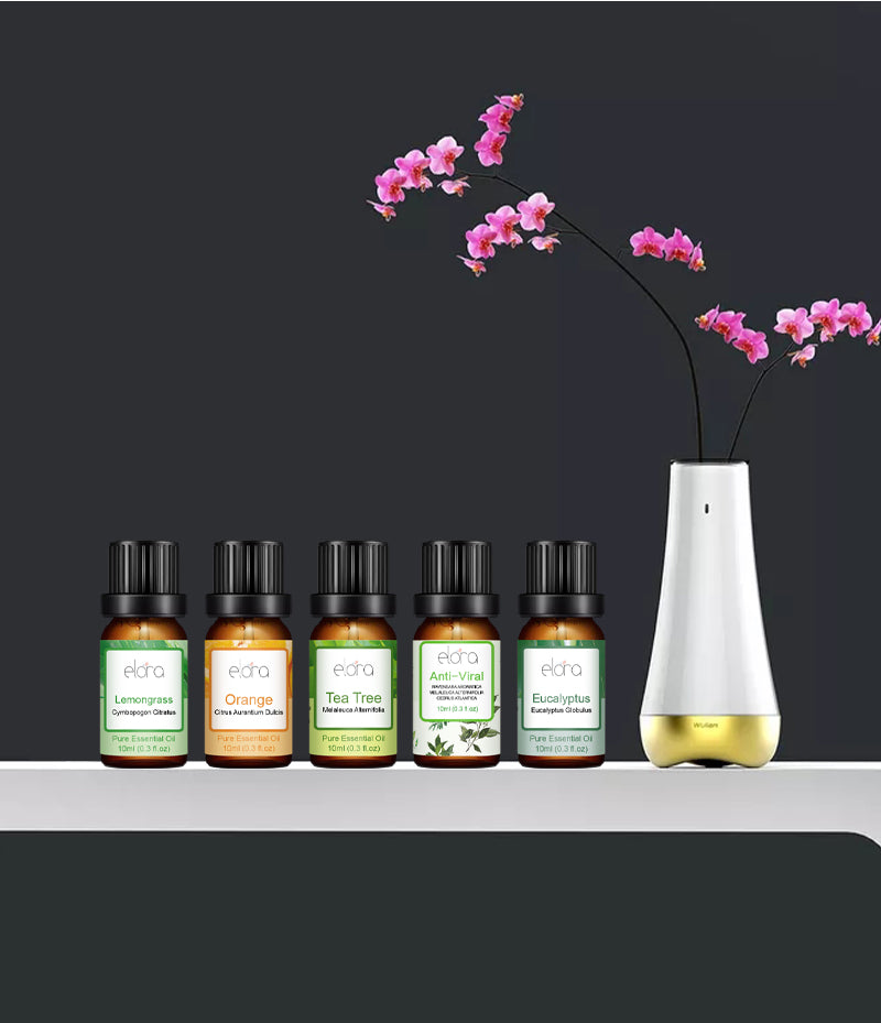 Elora 10ml Essential Oil - 100% Pure Natural Essential Oils for Diffuser, Humidifier, Aromatherapy, Sleep and Relaxation (10ml, Anti Viral (Ravensara, Tea Tree & Cedarwood Blend))