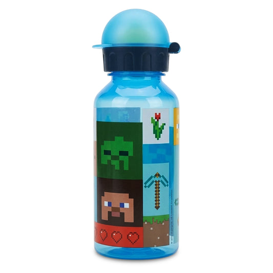 Minecraft 370ml Water Bottle for Kids School Drinks Bottle Made of Durable Material Reusable BPA Free