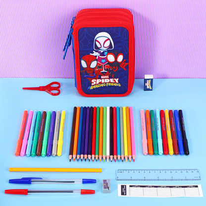 Spidey 3 Tier Large Pencil Case School Supplies Pens Pencils Sets