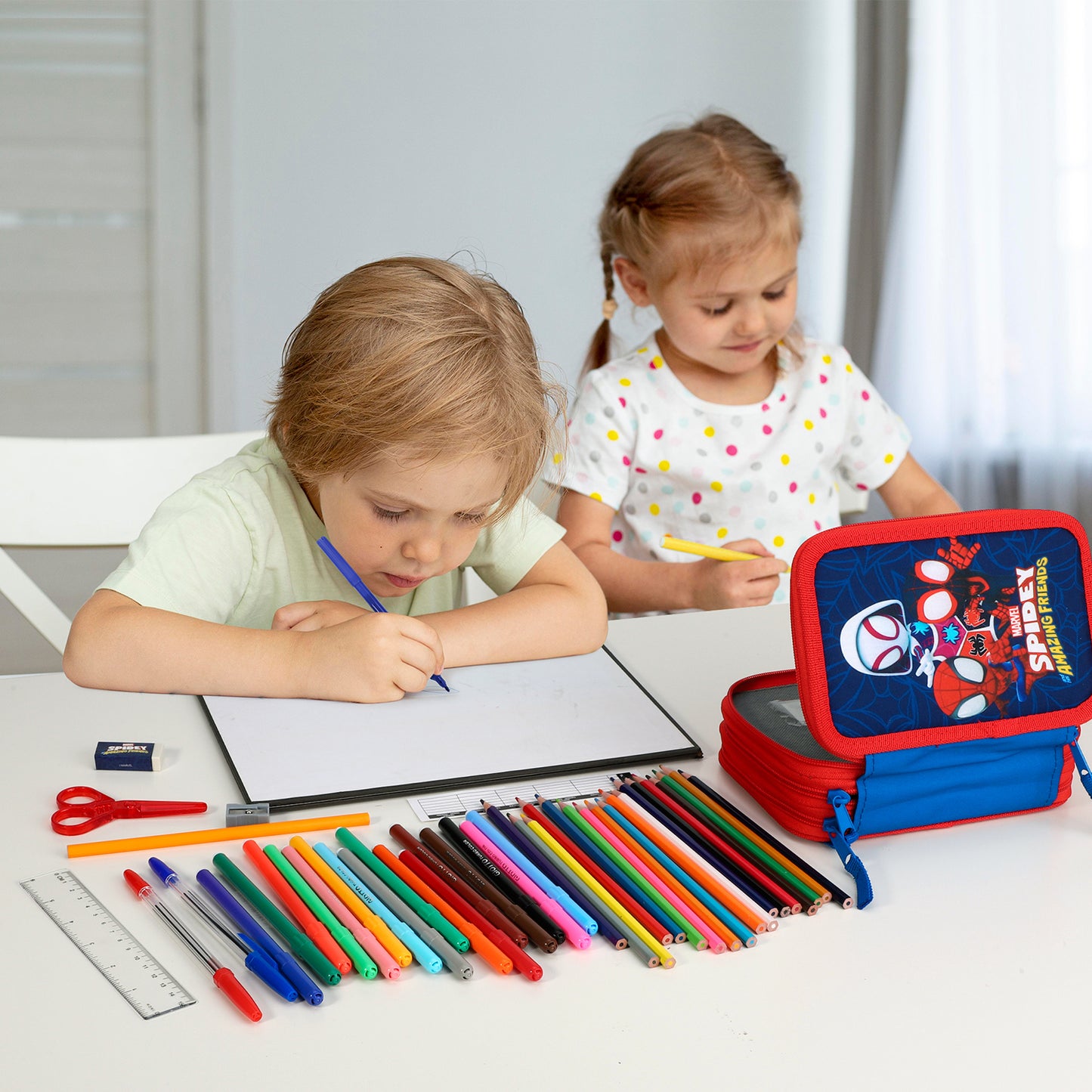 Spidey 3 Tier Large Pencil Case School Supplies Pens Pencils Sets
