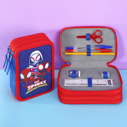 Spidey 3 Tier Large Pencil Case School Supplies Pens Pencils Sets