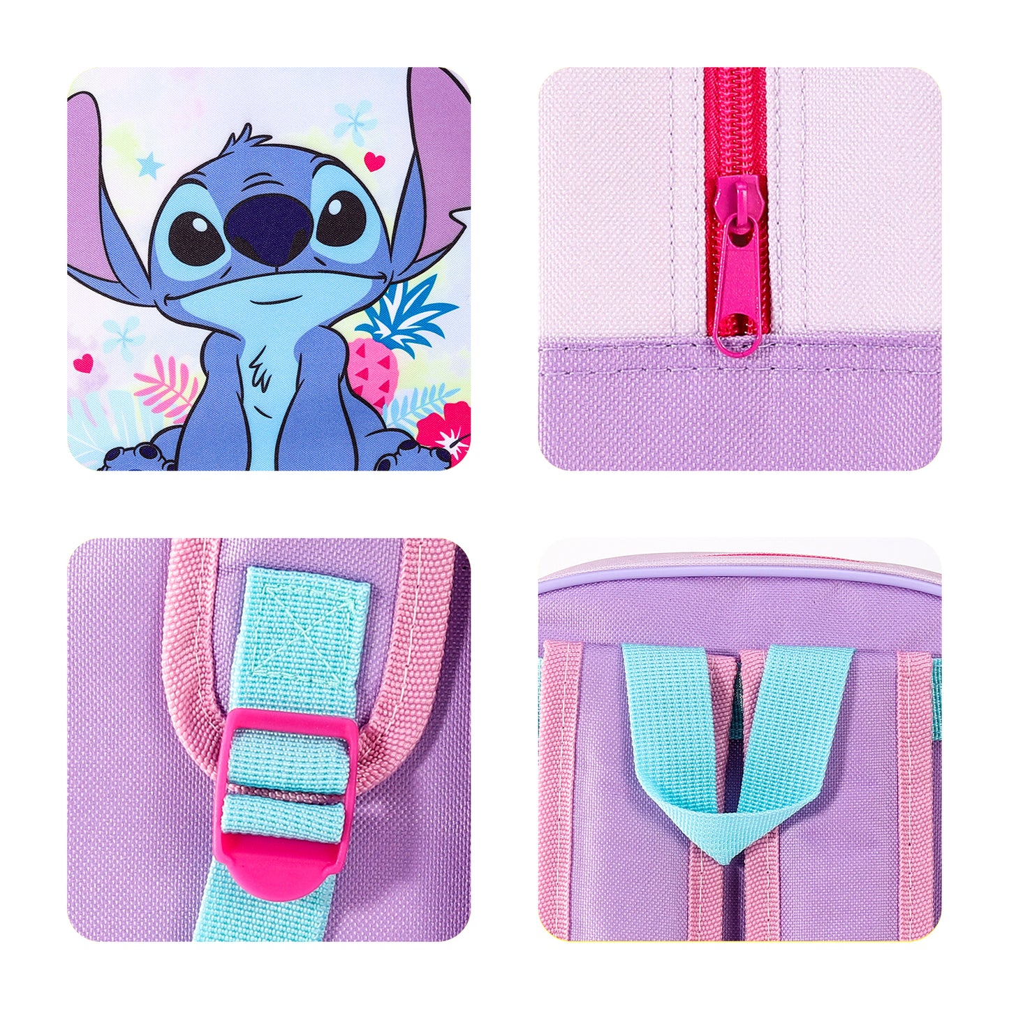 Disney Stitch Kids Childrens Backpack Bag Boys Girls with side mesh pocket