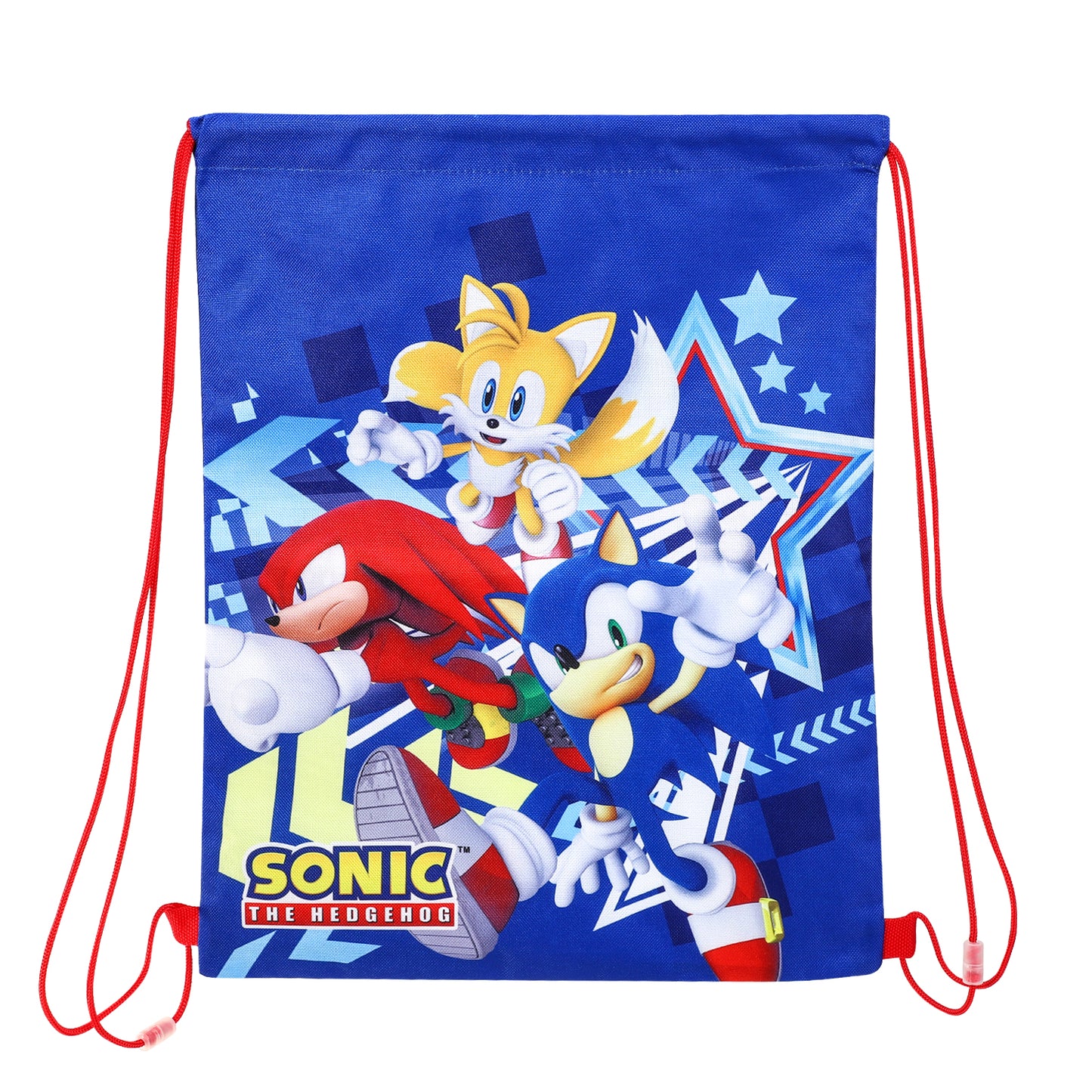 Sonic the Hedgehog Kids Drawstring PE Swimming Football Sports Travel Gym School Bag Lightweight Multicolour