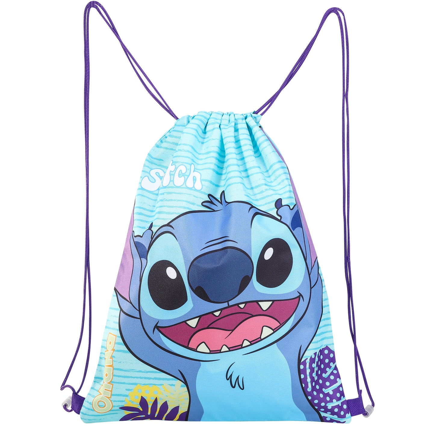 Stitch Kids Drawstring PE Swimming Football Sports Travel Gym School Bag Lightweight Multicolour