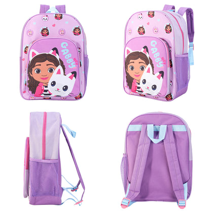 Gabby's Dollhouse Childrens Backpack Bag Boys Girls with side mesh pocket