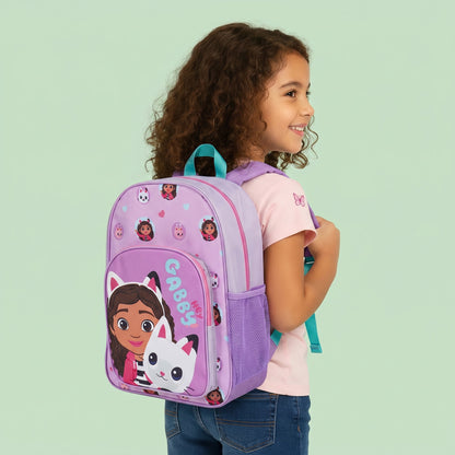 Gabby's Dollhouse Childrens Backpack Bag Boys Girls with side mesh pocket