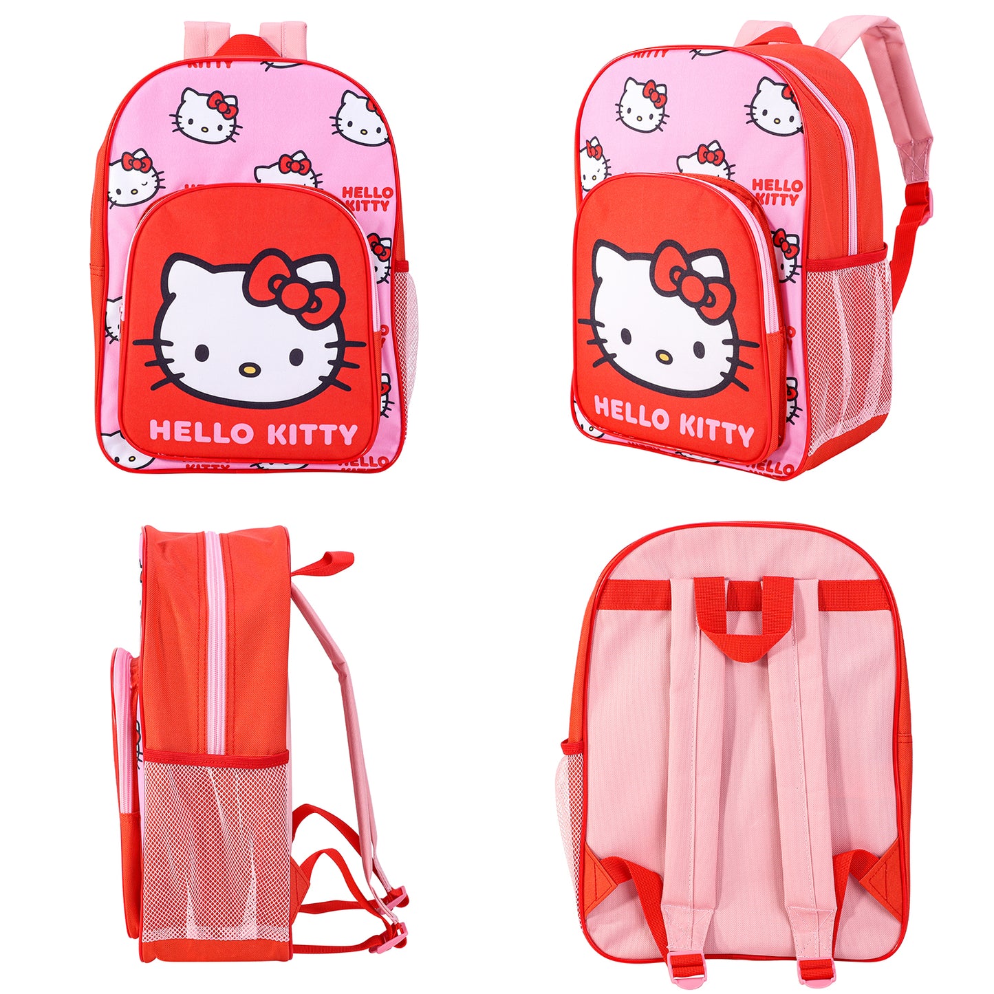 Hello Kitty Childrens Backpack Bag Boys Girls with side mesh pocket