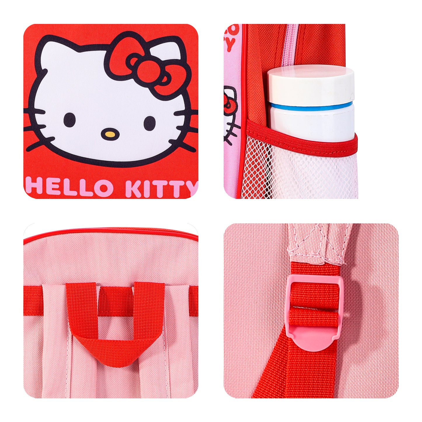 Hello Kitty Childrens Backpack Bag Boys Girls with side mesh pocket