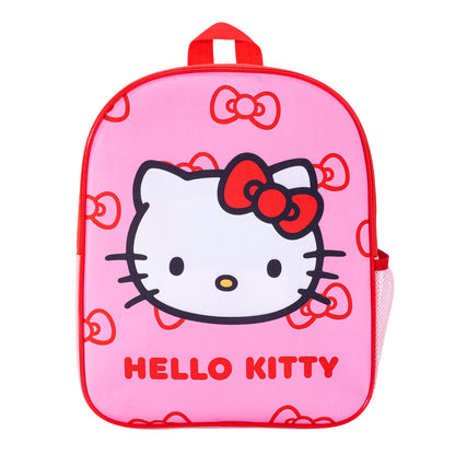 Hello Kitty Kids Childrens Premium Backpack School Rucksack Travel Bag Boys Girls with side mesh pocket