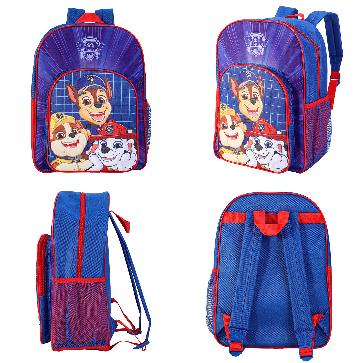 Paw Patrol Kids Childrens Backpack School Rucksack Travel Bag Boys Girls with side mesh pocket Boys Girls