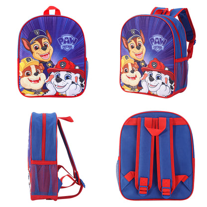 Paw Patrol Kids Childrens Backpack School Rucksack Travel Bag Boys Girls with side mesh pocket