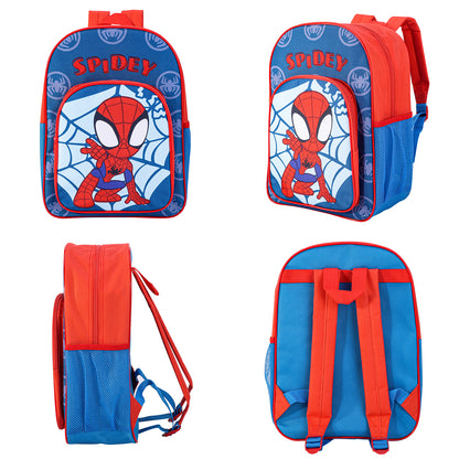 Marvel Spidey Kids Childrens Backpack School Rucksack Travel Bag Boys Girls with side mesh pocket Boys Girls