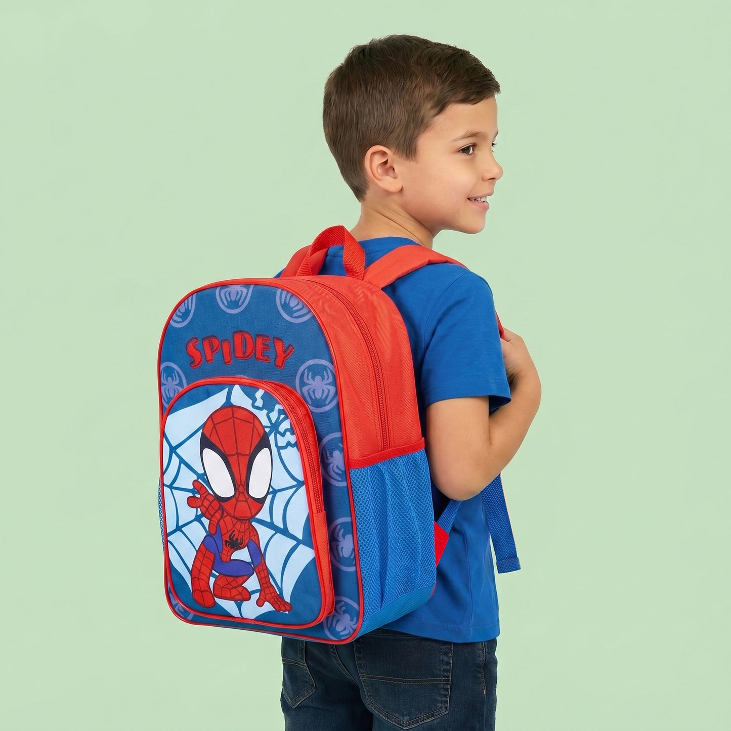 Marvel Spidey Kids Childrens Backpack School Rucksack Travel Bag Boys Girls with side mesh pocket Boys Girls