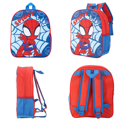 Marvel Spidey Kids Childrens Backpack School Rucksack Travel Bag Boys Girls with side mesh pocket