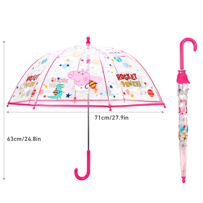 Peppa Pig Dome Umbrella for Kids Childrens Boys Girls Brolly with Safety Opening