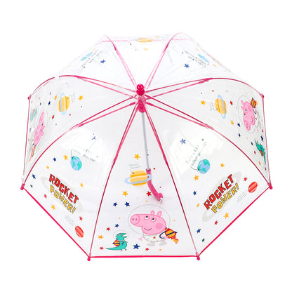 Peppa Pig Dome Umbrella for Kids Childrens Boys Girls Brolly with Safety Opening