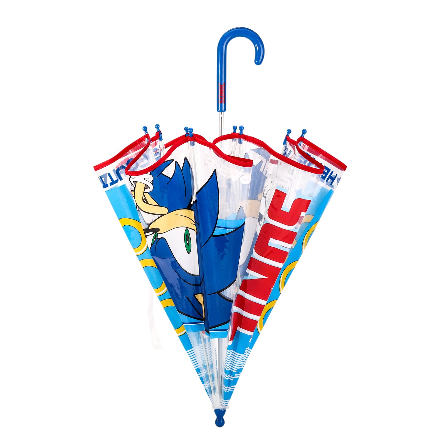 Sonic the Hedgehog Dome Umbrella for Kids Childrens Boys Girls Brolly with Safety Opening