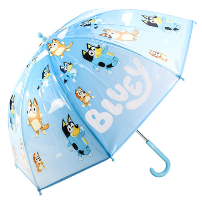 Bluey Dome Umbrella for Kids Childrens Boys Girls Brolly with Safety Opening