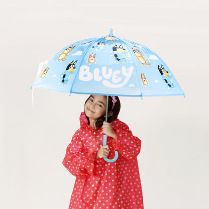 Bluey Dome Umbrella for Kids Childrens Boys Girls Brolly with Safety Opening