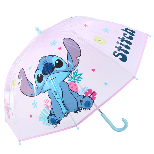 Stitch Dome Umbrella for Kids Childrens Boys Girls Brolly with Safety Opening