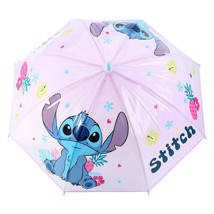 Stitch Dome Umbrella for Kids Childrens Boys Girls Brolly with Safety Opening