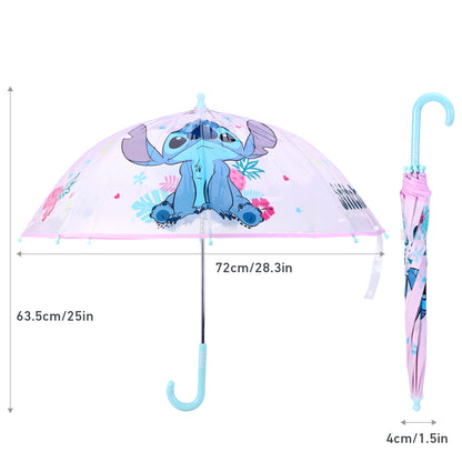 Stitch Dome Umbrella for Kids Childrens Boys Girls Brolly with Safety Opening