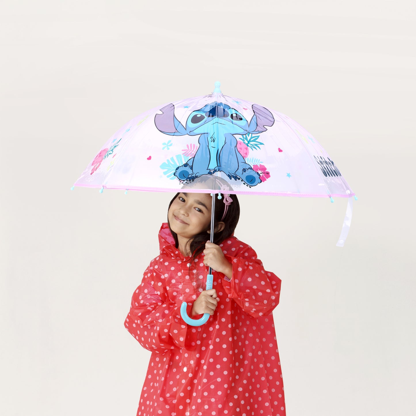 Stitch Dome Umbrella for Kids Childrens Boys Girls Brolly with Safety Opening